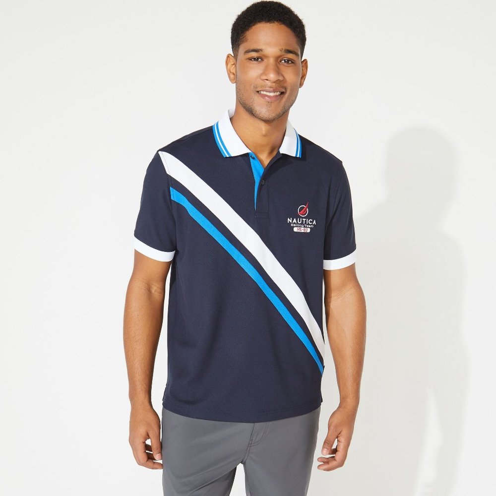 NAUTICA CLASSIC FIT NAVTECH SASH GRAPHIC POLO